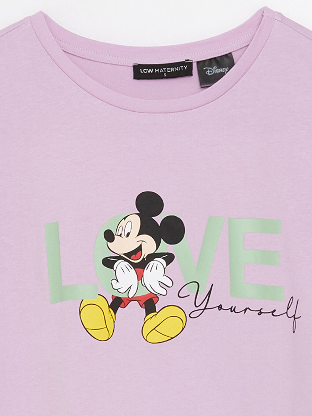 Crew Neck Mickey Mouse Printed Short Sleeve Maternity T-shirt -S3H677Z8-V8E