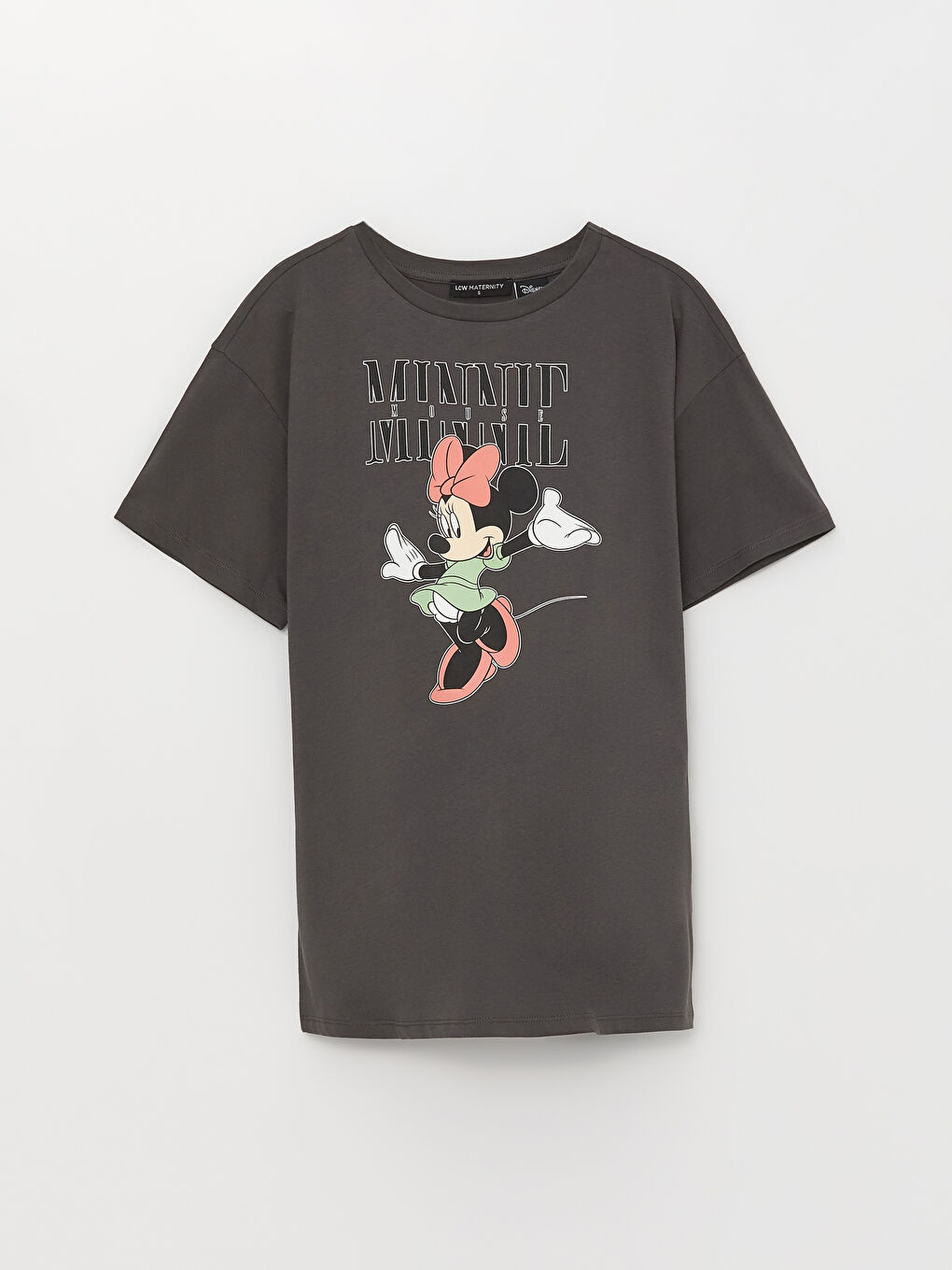 Crew Neck Minnie Mouse Printed Short Sleeve Maternity T-shirt -S3H687Z8-HLC