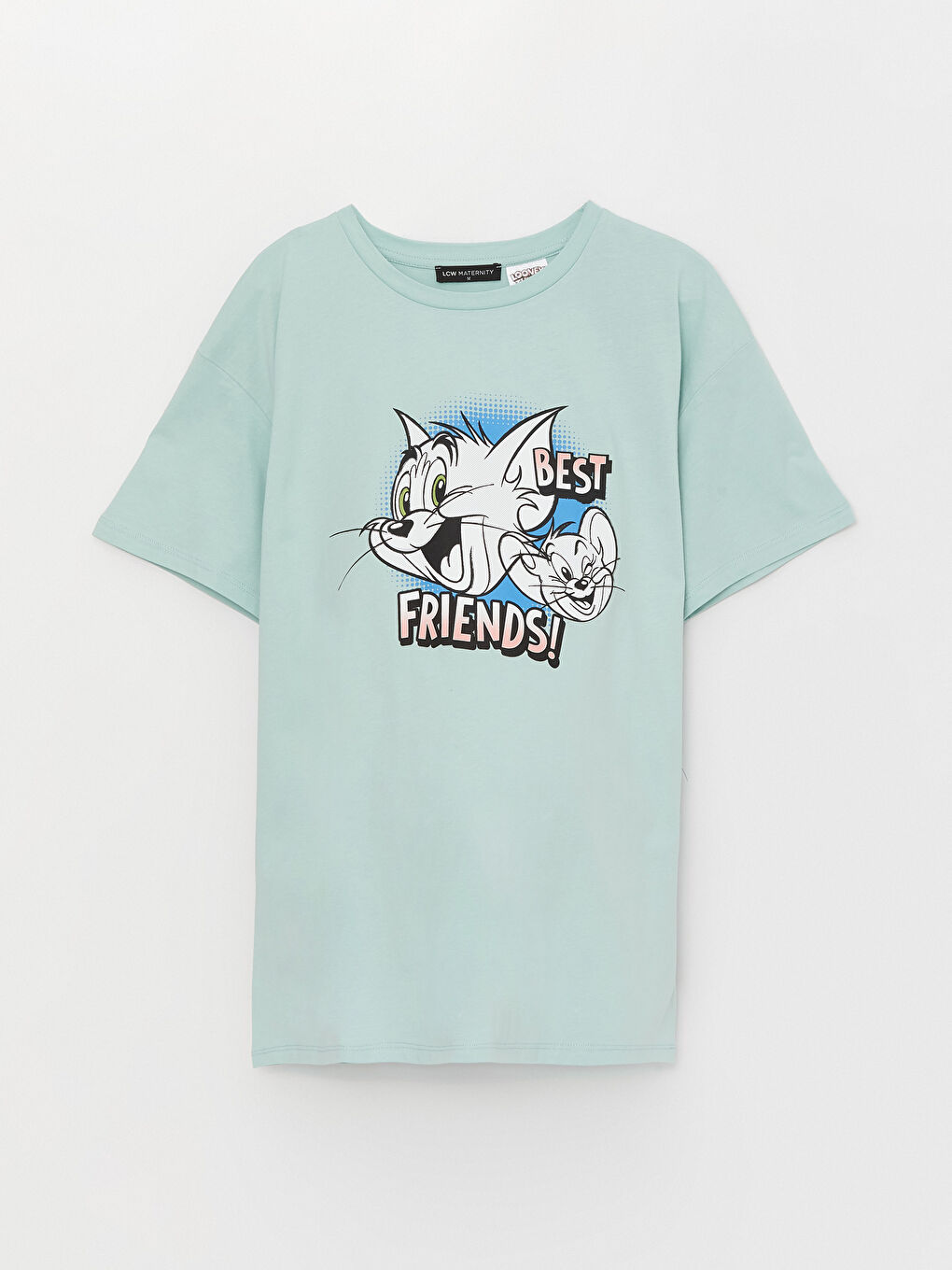 Crew Neck Tom&Jerry Printed Short Sleeve Maternity T-Shirt -S3H688Z8-FVQ