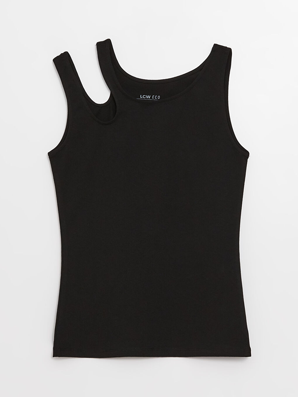 Siyah Bisiklet Yaka Pencere Detaylı Kadın Atlet-5