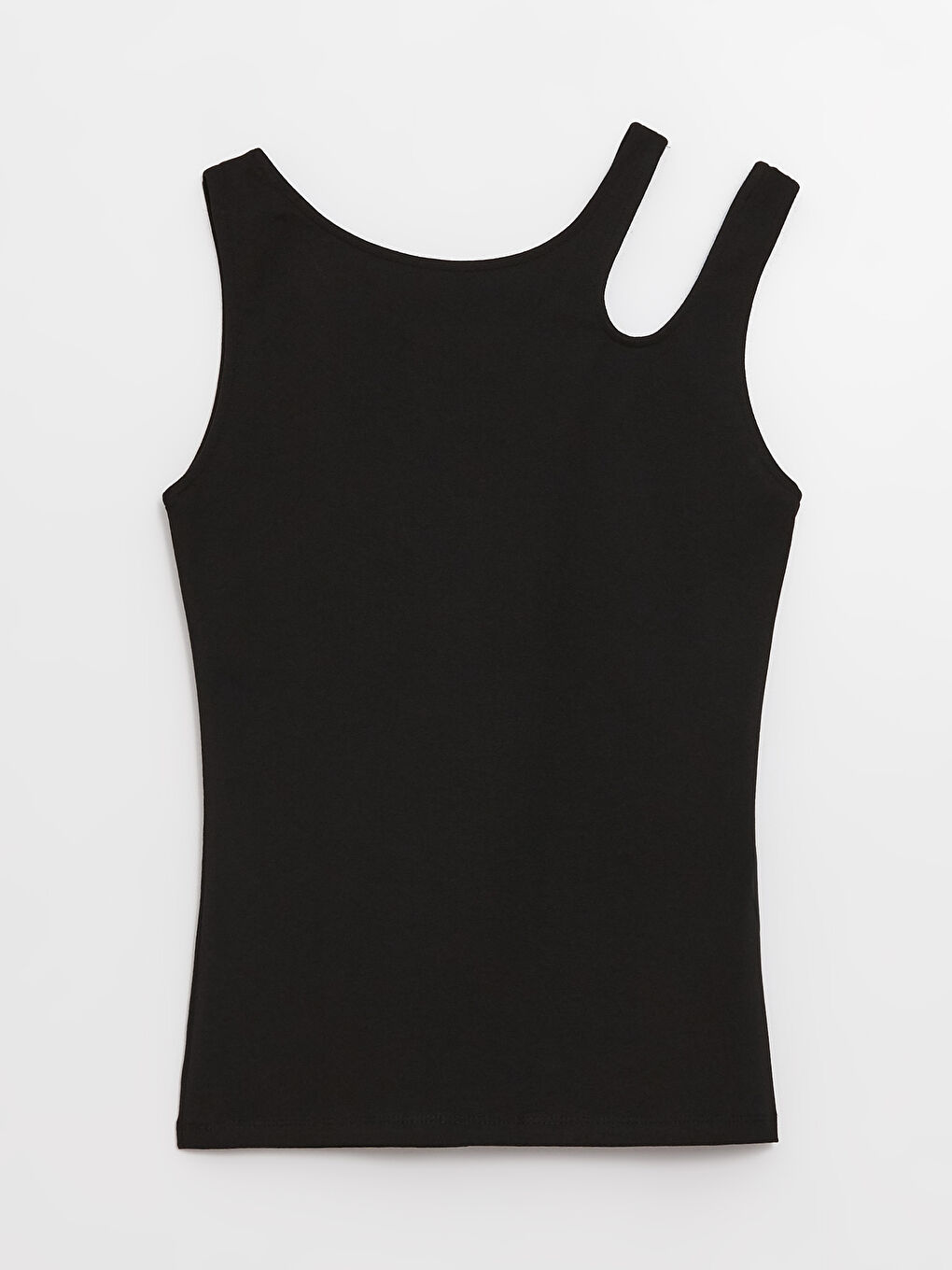 Siyah Bisiklet Yaka Pencere Detaylı Kadın Atlet-6