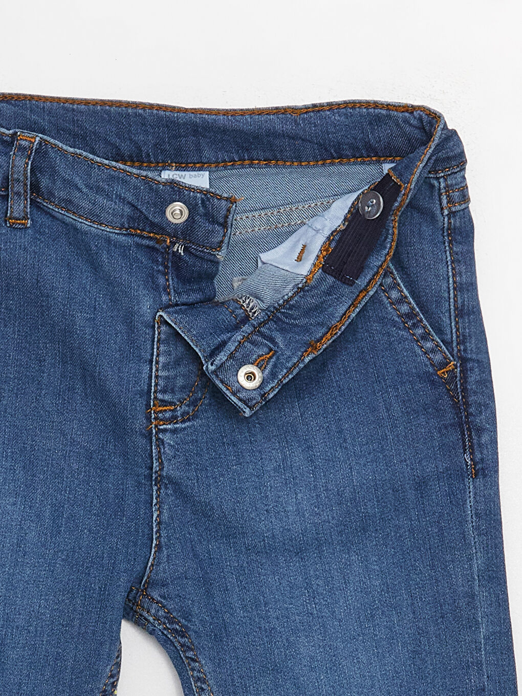 LCW baby Basic Baby Boy Denim Trousers and Trouser Hangers 2-Pack -S3H715Z1-H45