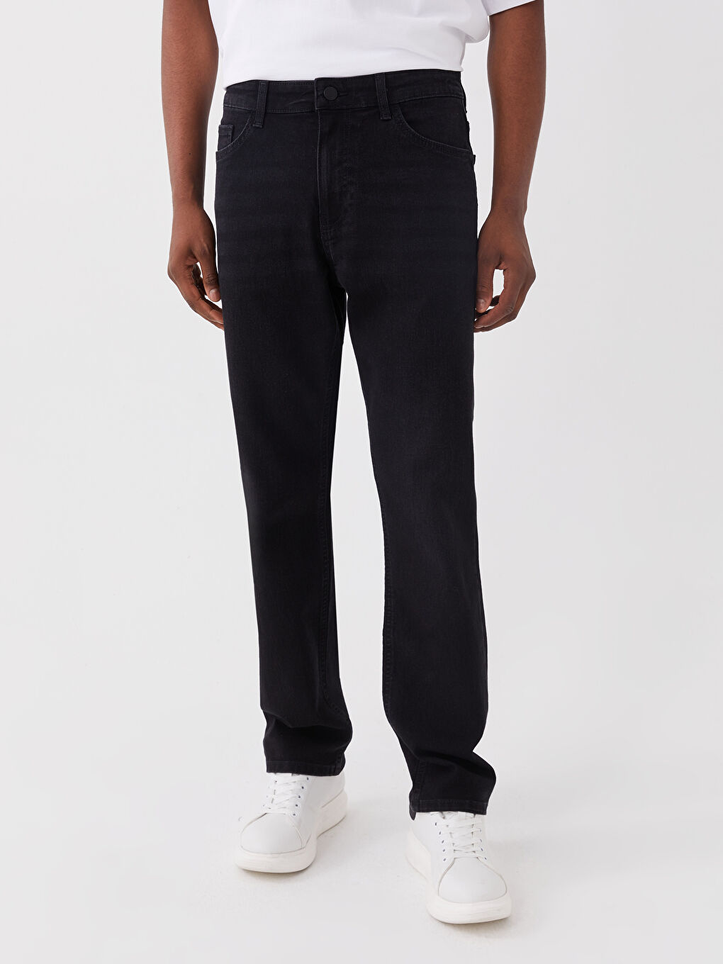 Siyah 790 Rahat Kalıp Erkek Jean Pantolon-2