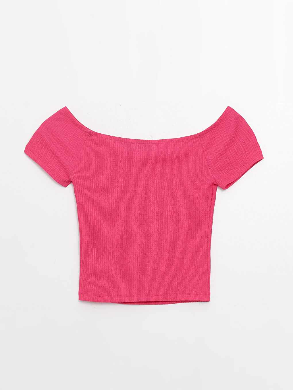 تیشێرتی قۆڵ کورت بە گەردەن شل سادە بۆ ژنان-6