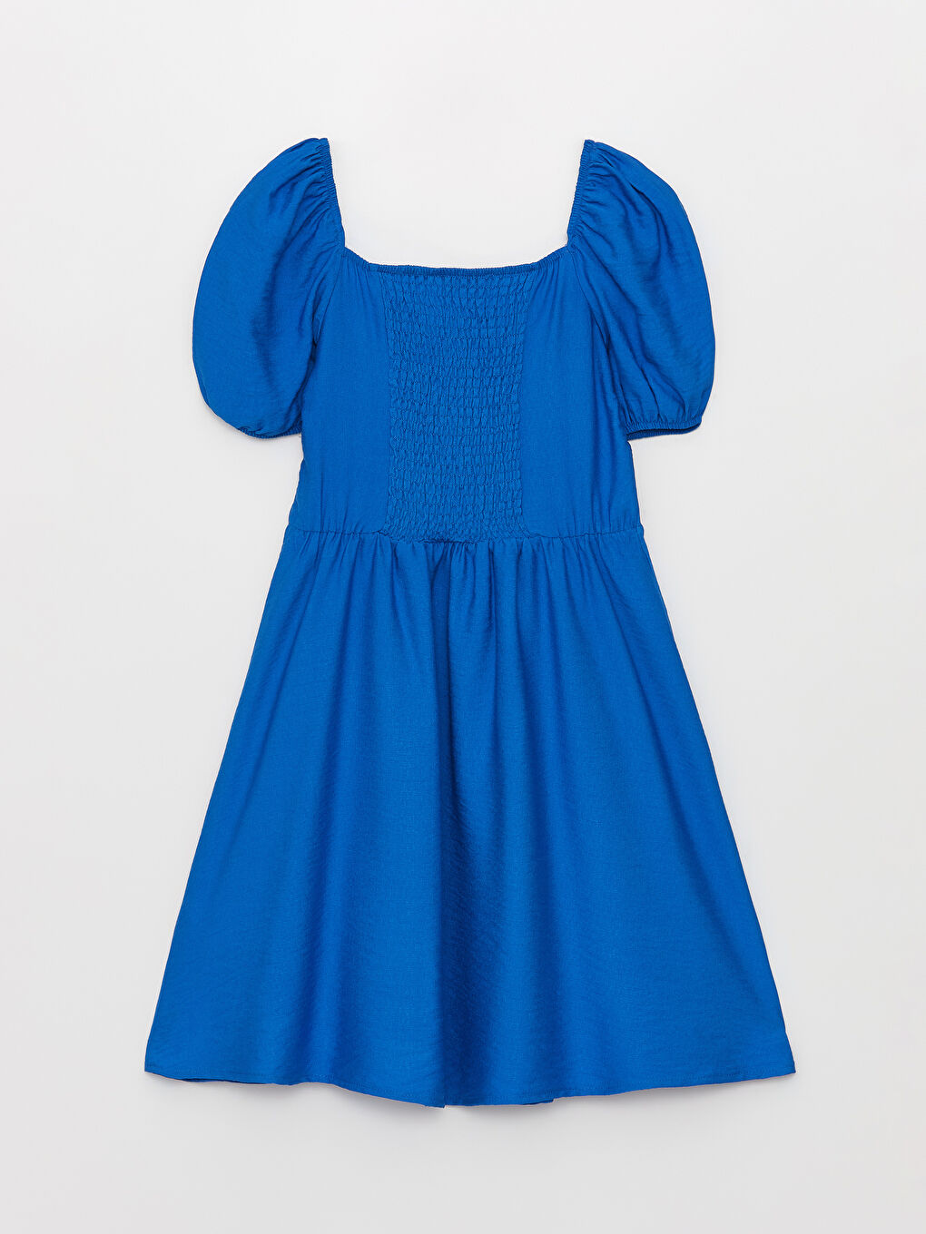 Square Neck Straight Short Sleeve Linen Look Women's Dress -S3H746Z8-H2P