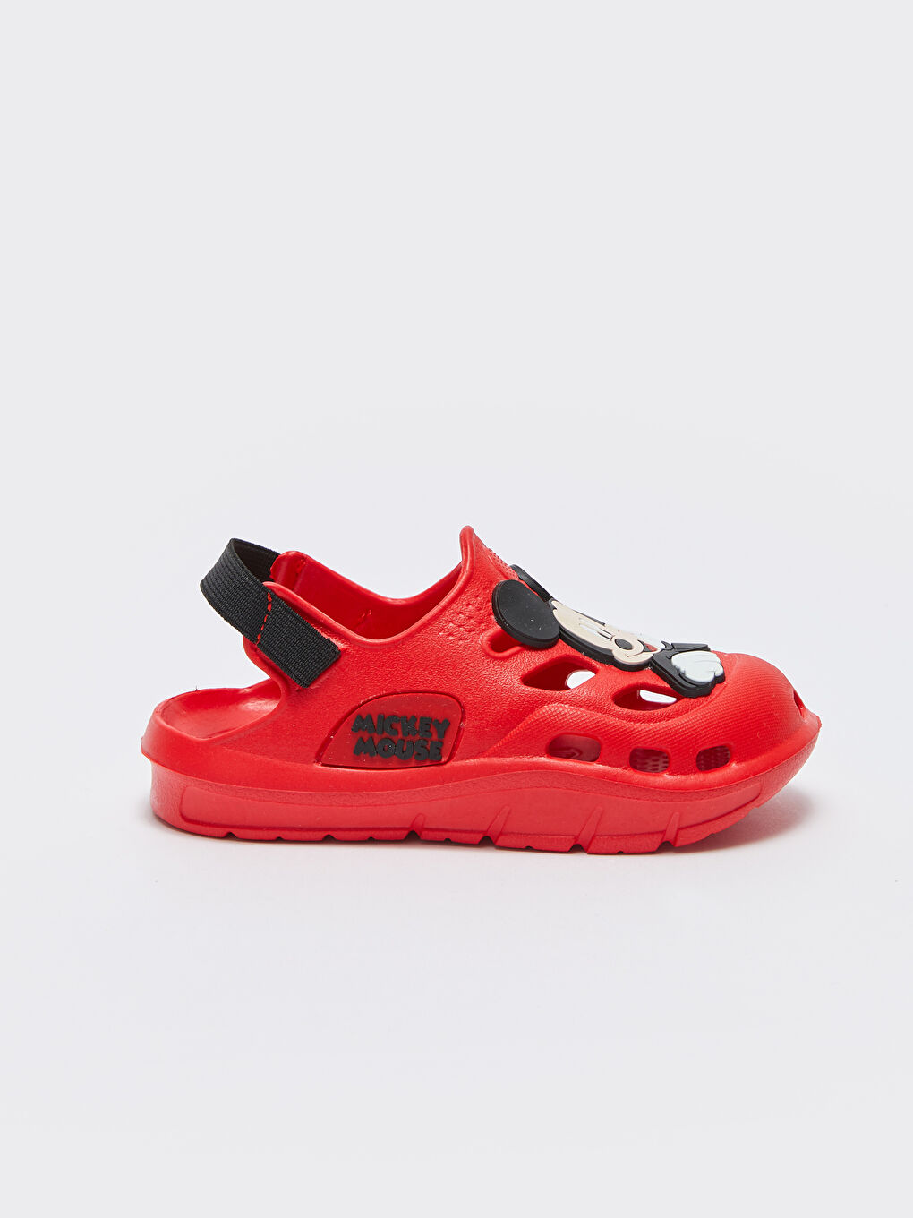Kırmızı Mickey Mouse Baskılı Erkek Bebek Plaj Sandaleti-1