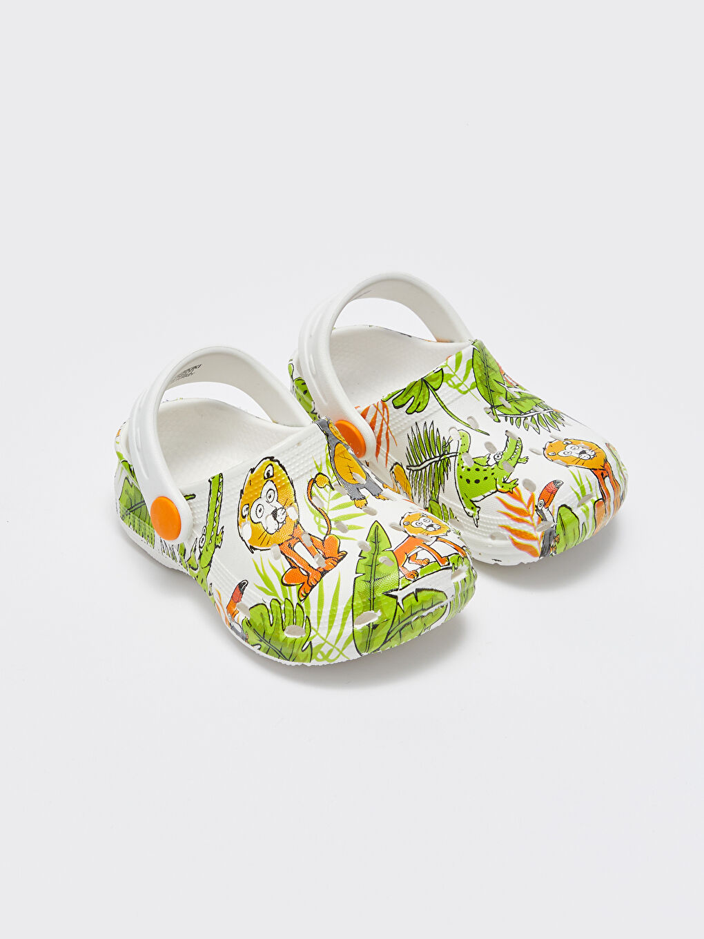 Beyaz Baskılı Erkek Bebek Plaj Sandaleti