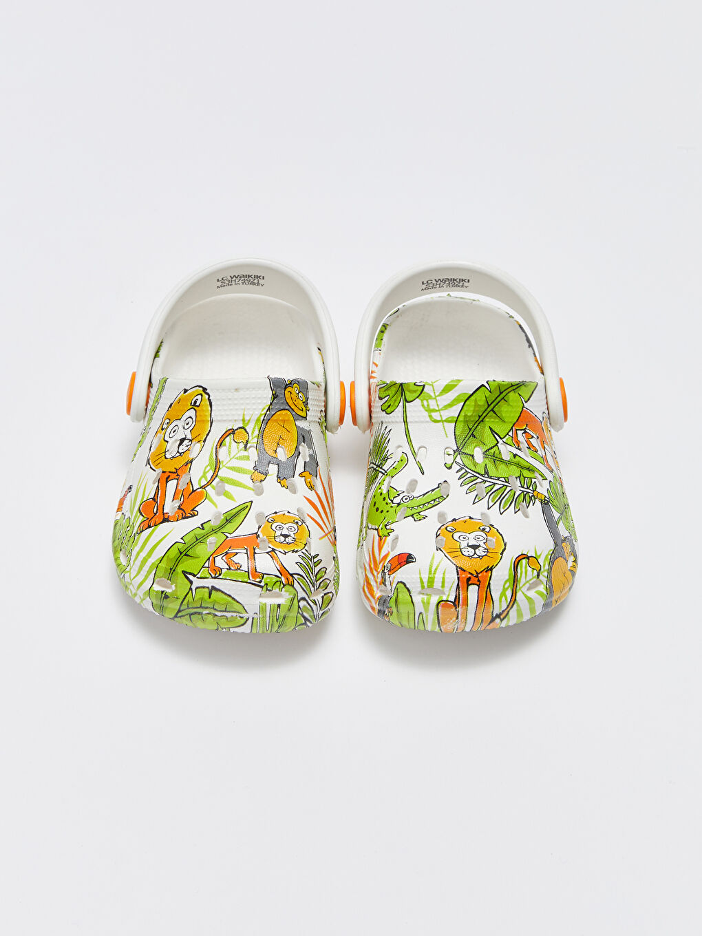 Beyaz Baskılı Erkek Bebek Plaj Sandaleti-2