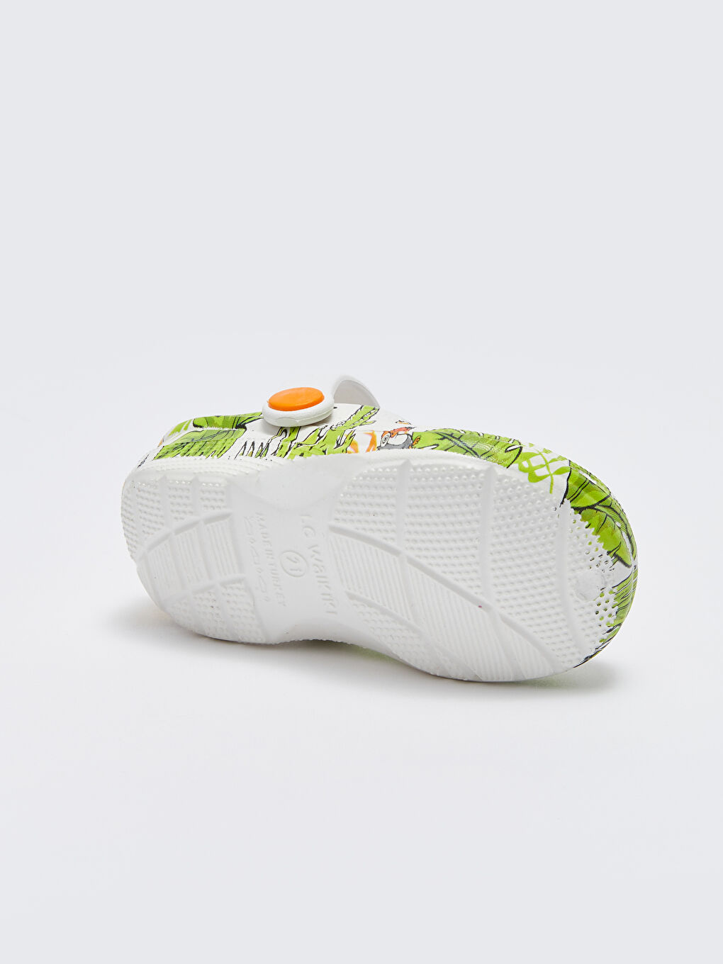 Beyaz Baskılı Erkek Bebek Plaj Sandaleti-3