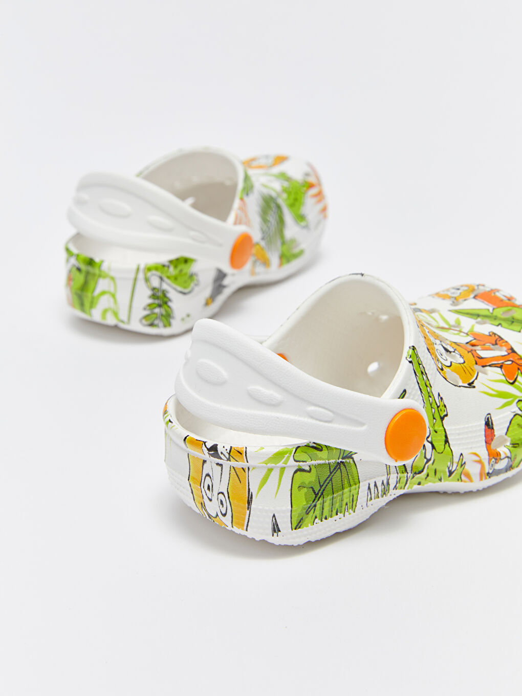 Beyaz Baskılı Erkek Bebek Plaj Sandaleti-4