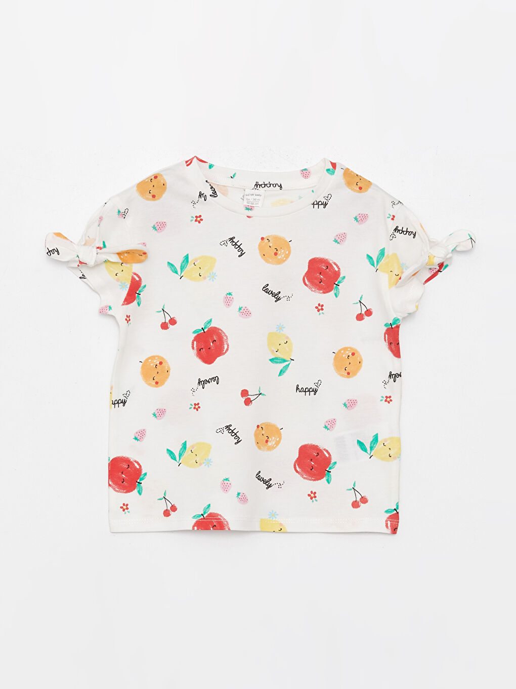 Crew Neck Printed Baby Girls' T-Shirt