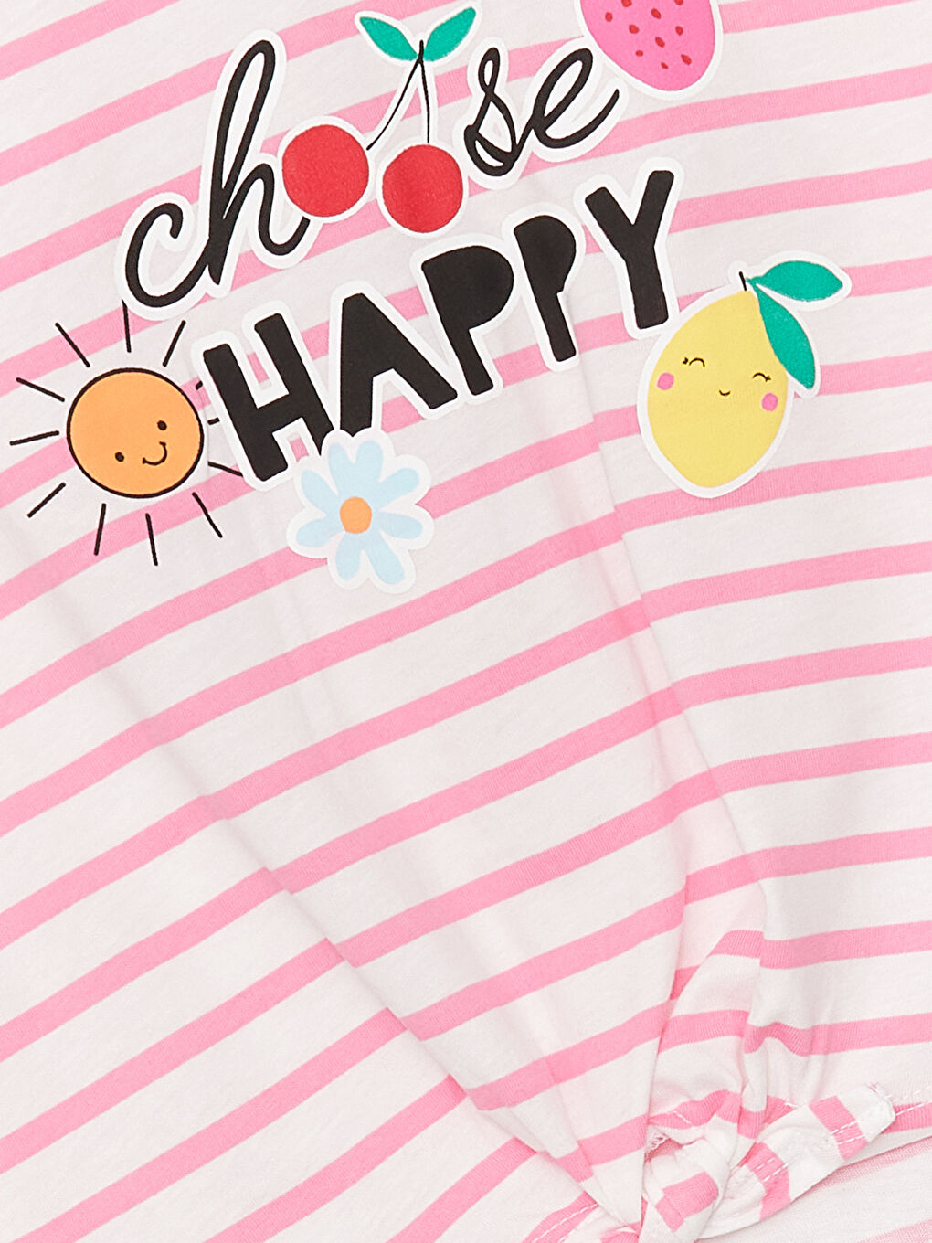 Crew Neck Printed Baby Girls' T-Shirt -S3H760Z1-LHK