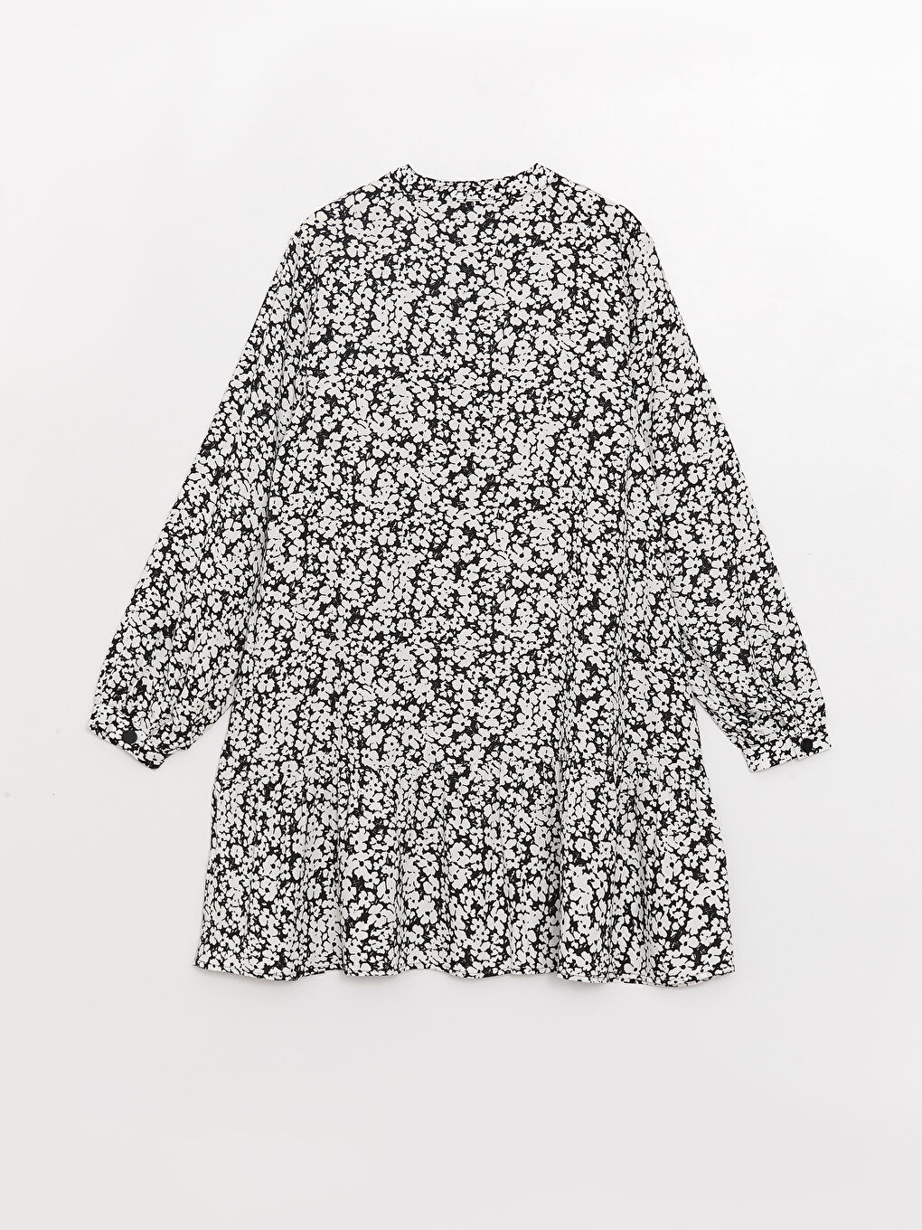 تونيك كم طويل مزهر بياقة مندرين للسيدات-6