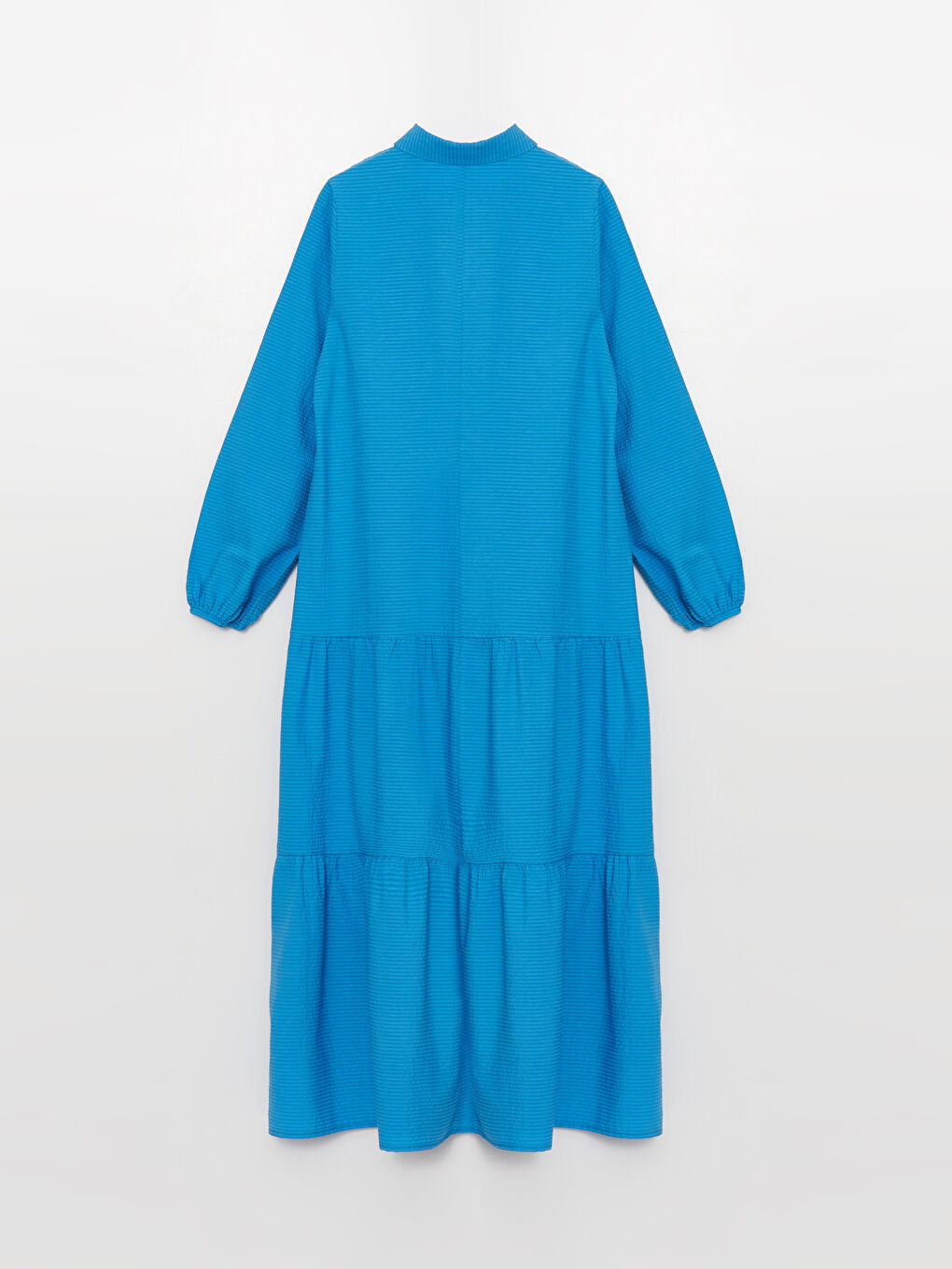 Shirt Collar Striped Long Sleeve Maternity Dress-6