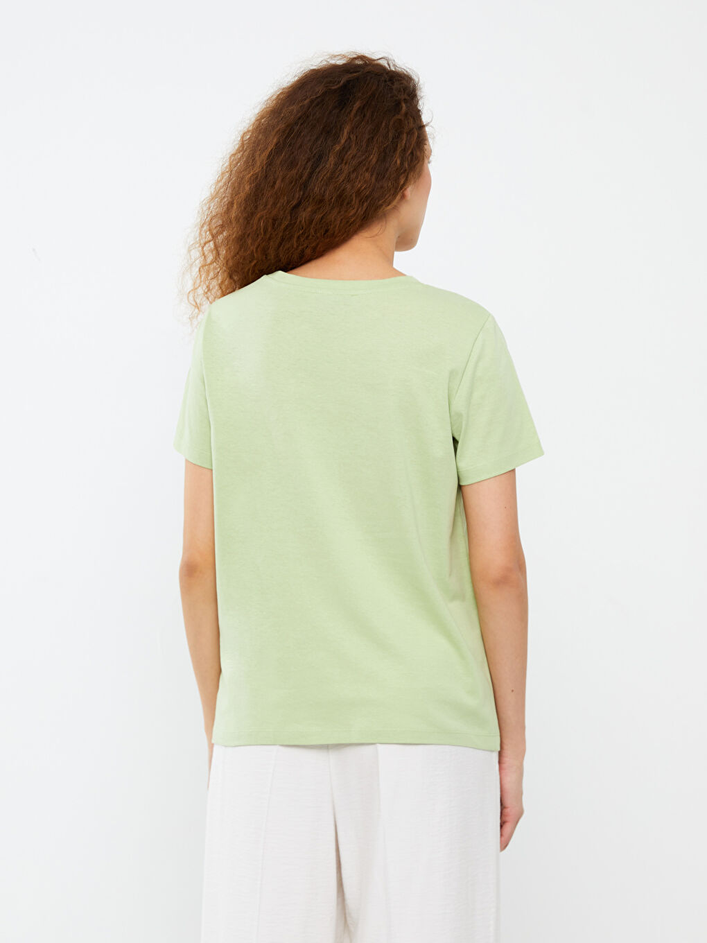 Crew Neck Printed Short Sleeve Women's T-Shirt-4