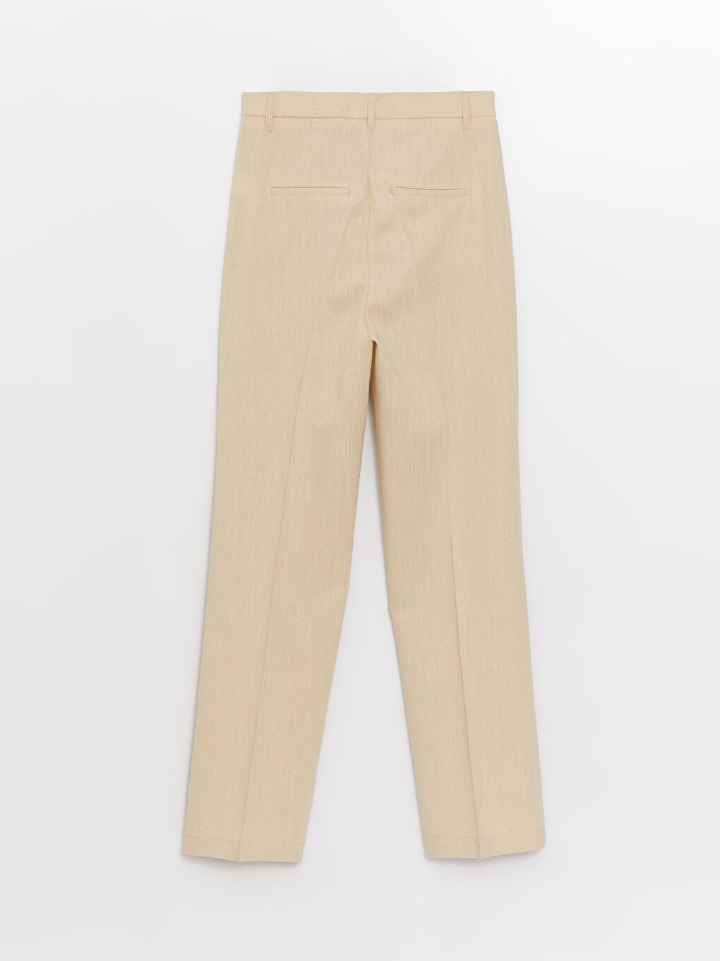 LCW Vision High Waist Comfortable Fit Straight Linen Blend Women's Trousers -S3H808Z8-FWS
