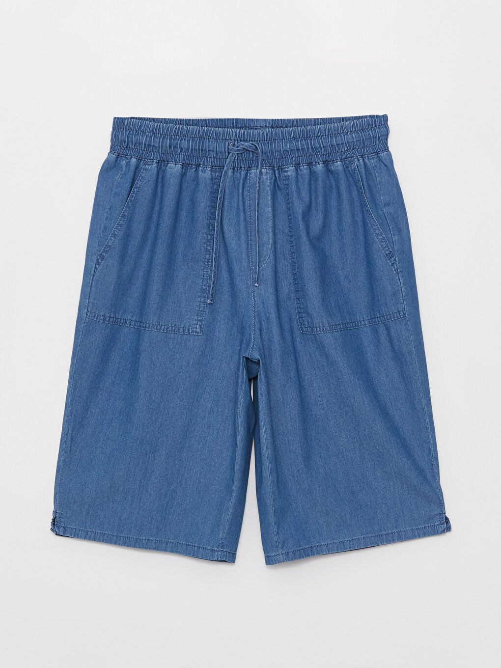Elastic Waist Standard Fit Women's Jean Shorts -S3H835Z8-315
