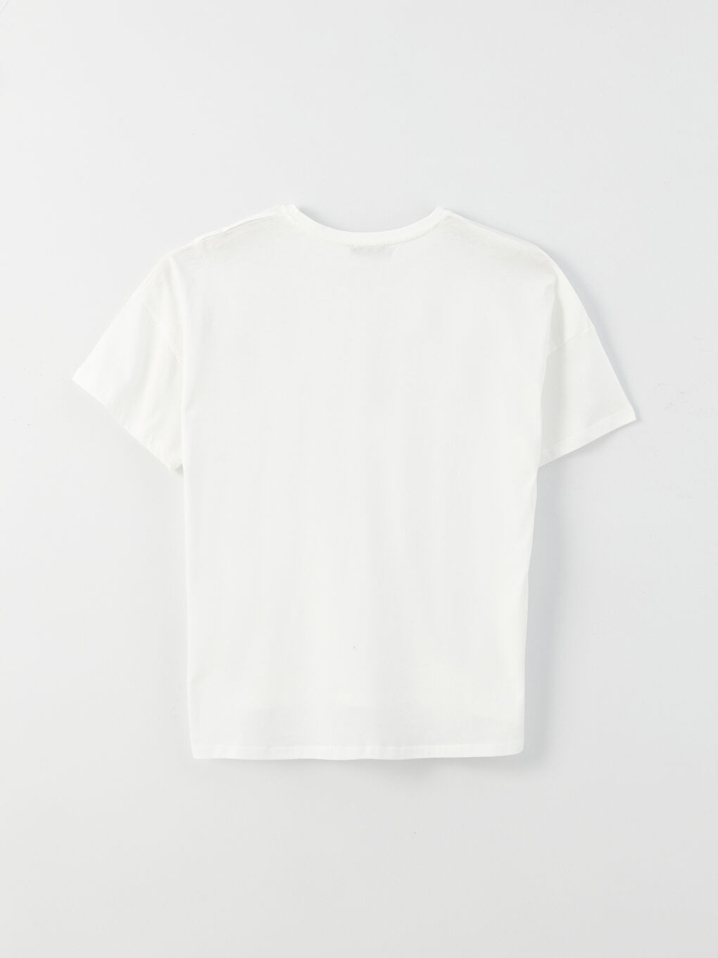 Crew Neck Plain Short Sleeve Oversize Women's T-Shirt-6