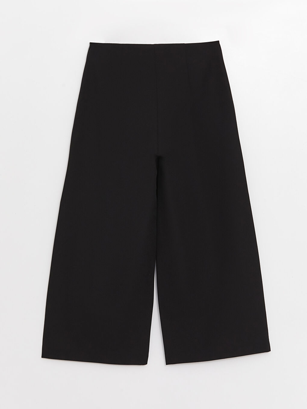 Siyah Rahat Kalıp Kadın Palazzo Pantolon-5