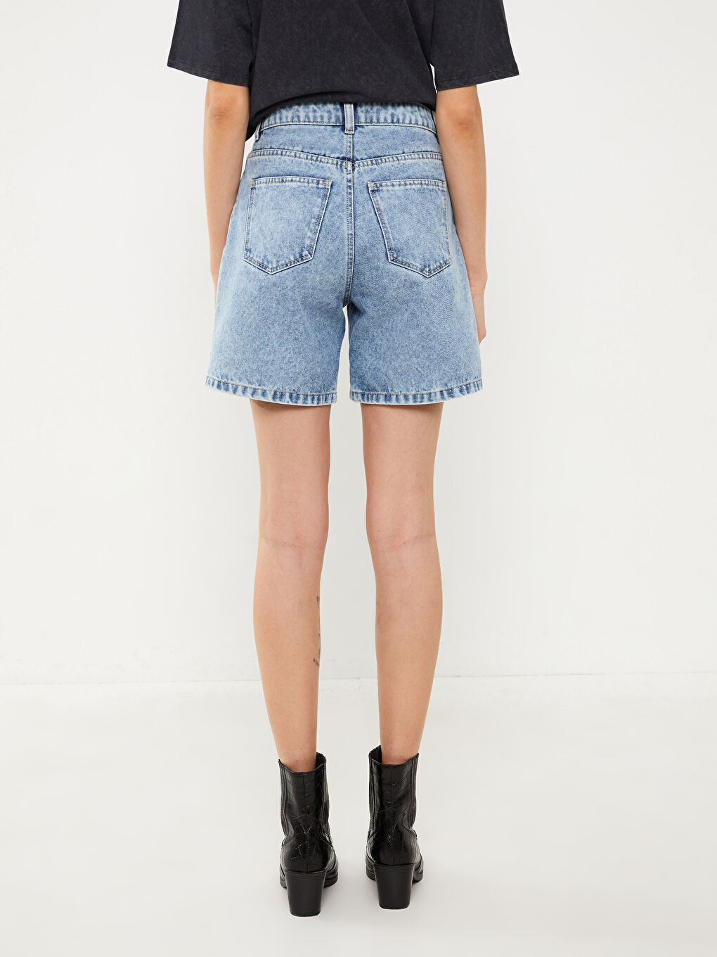 LCW Jeans High Waist Bermuda Fit Women's Jean Shorts -S3H929Z8-507