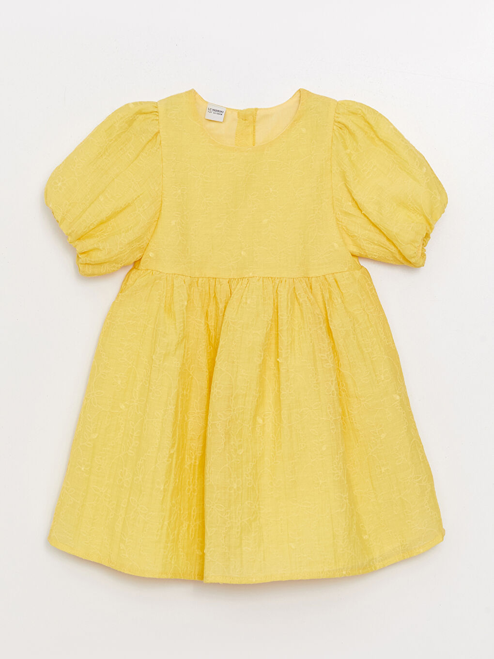 Crew Neck Girls' Dress