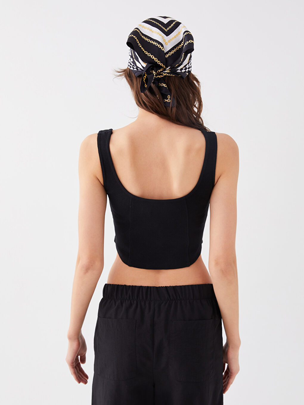 XSIDE Women's U Neck Straight Strap Crop Bustier -S3H953Z8-CVL