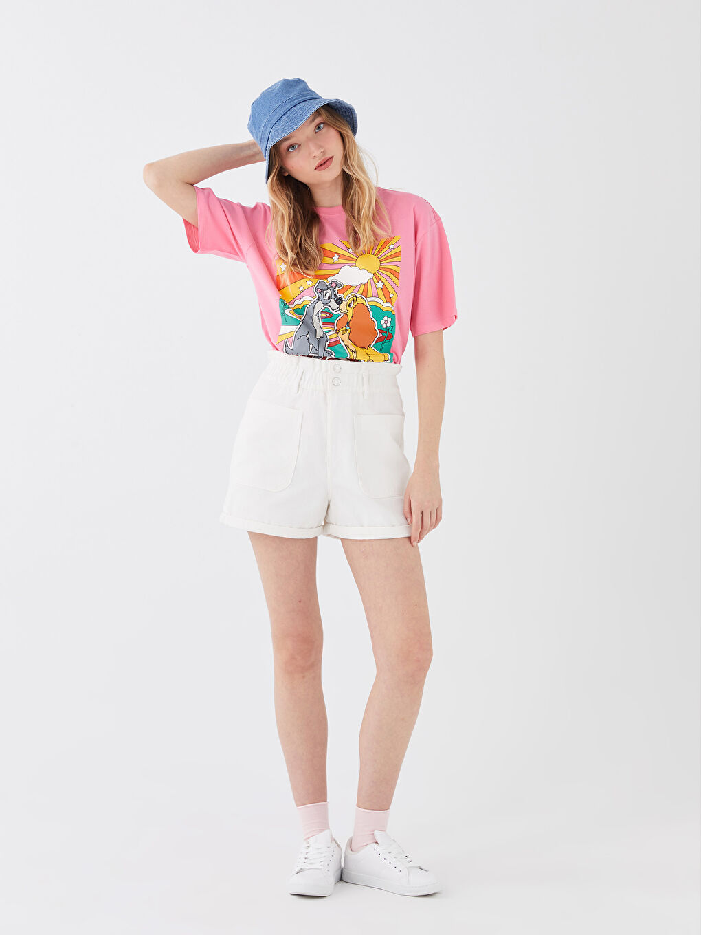 High Waist Comfortable Fit Women's Jean Shorts -S3H956Z8-844