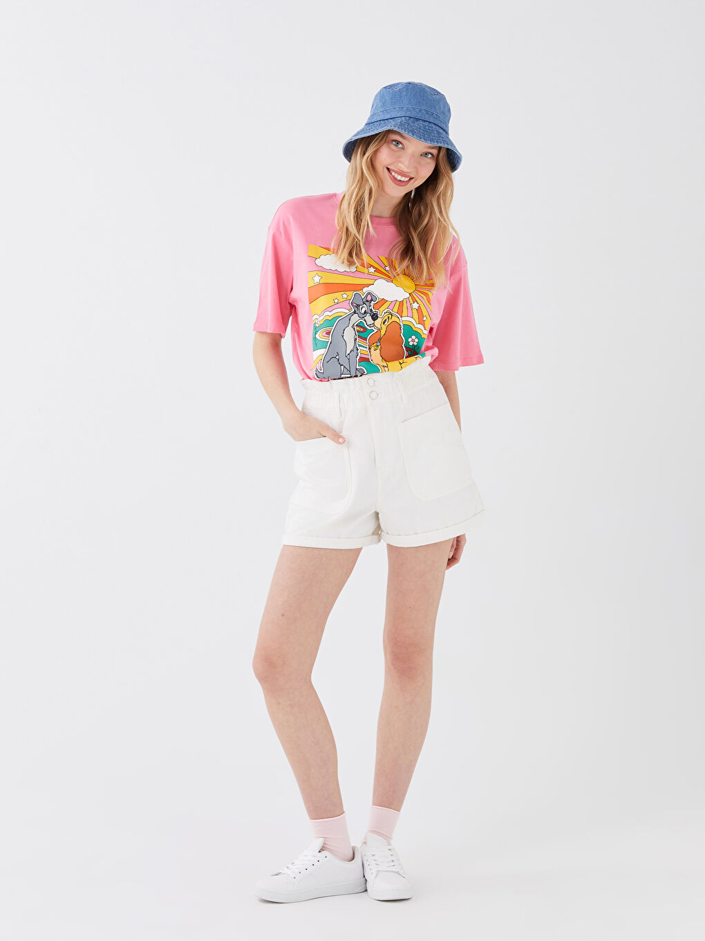 High Waist Comfortable Fit Women's Jean Shorts -S3H956Z8-844