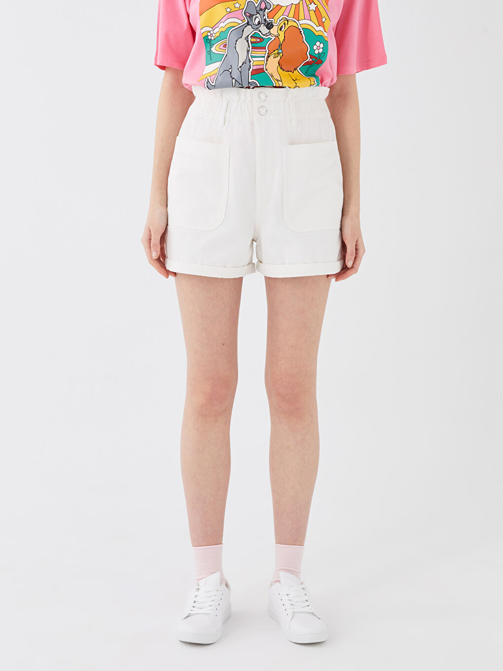 High Waist Comfortable Fit Women's Jean Shorts -S3H956Z8-844