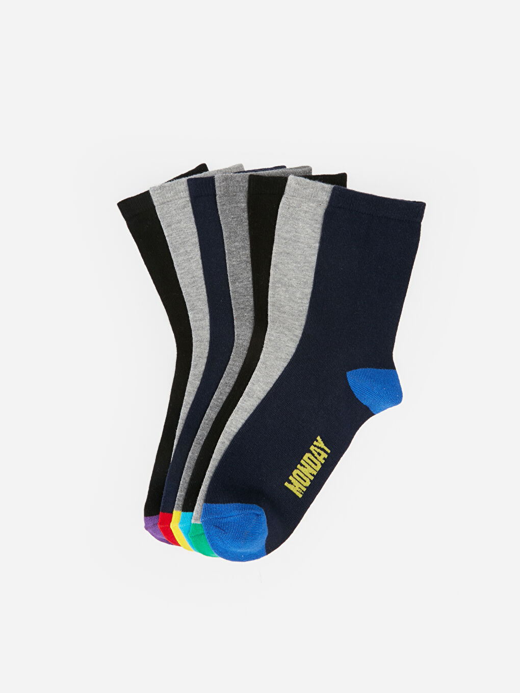 Color Block Boys' Ankle Socks 7 Pack-1