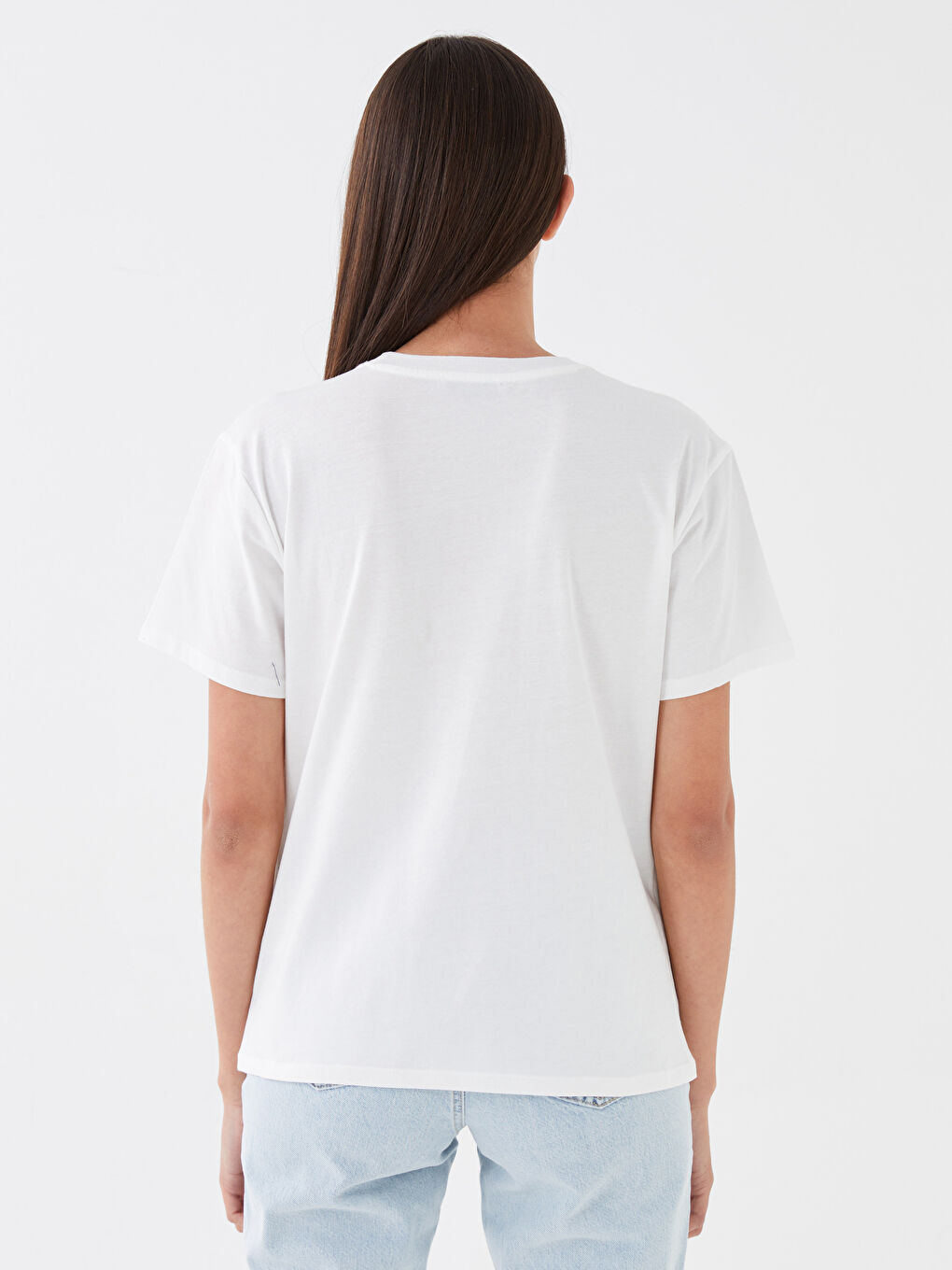 Crew Neck Printed Short Sleeve Women's T-Shirt-4