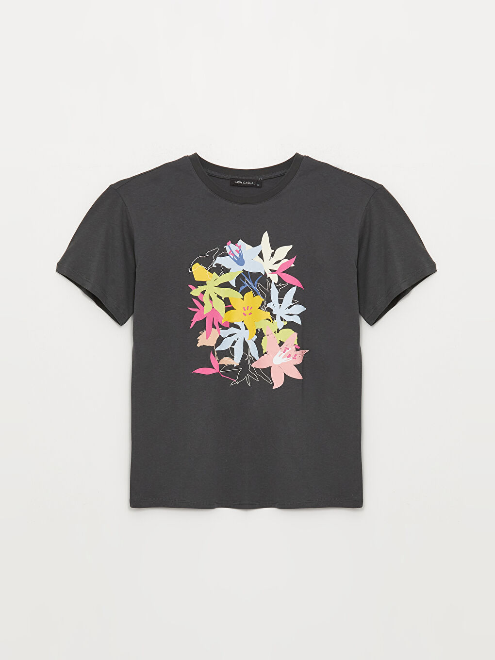 Crew Neck Printed Short Sleeve Women's T-Shirt-5