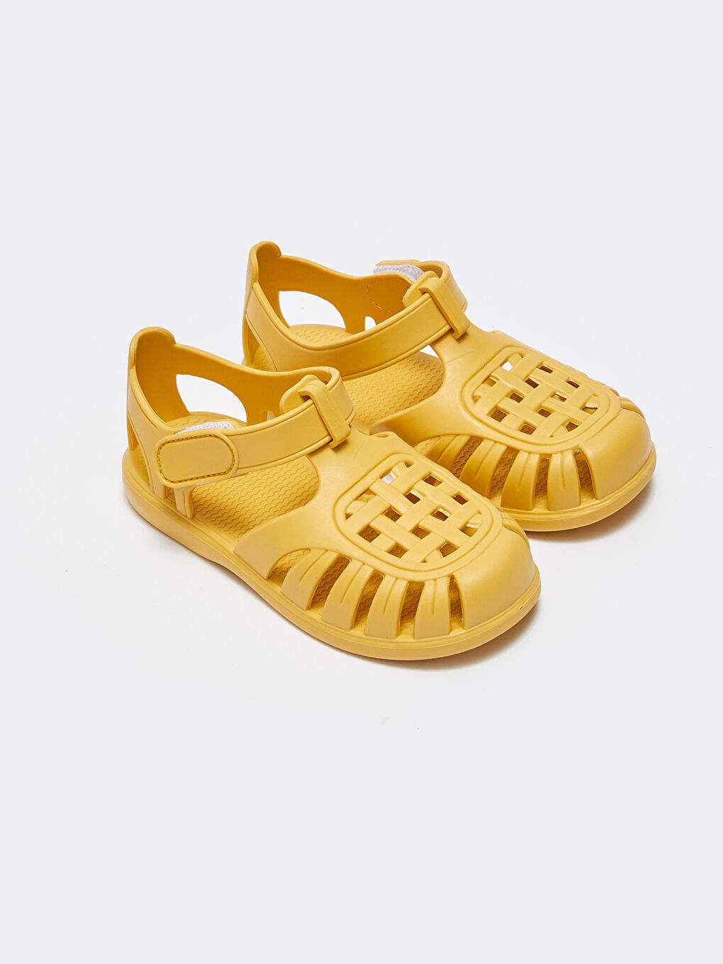 Sarı Cırt Cırtlı Erkek Bebek Sandalet