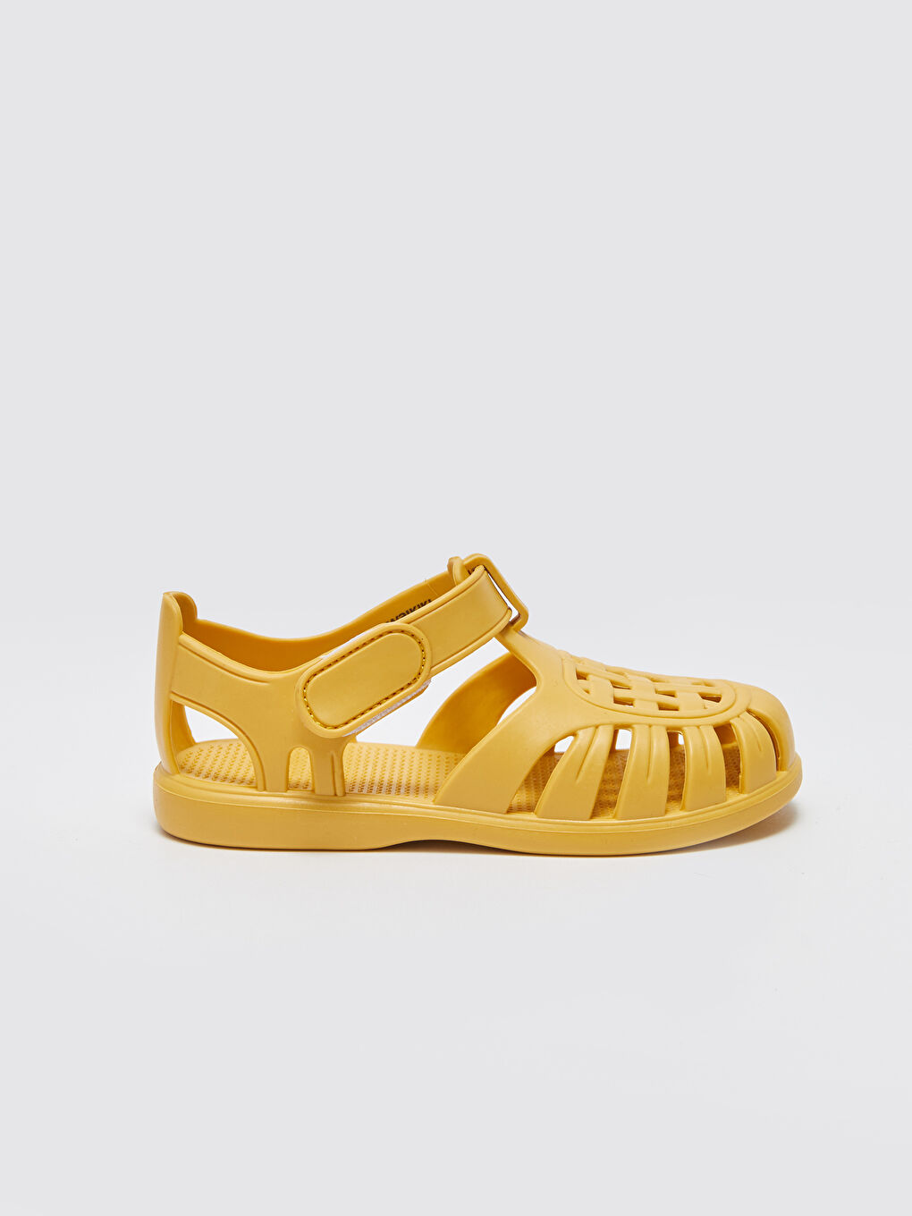 Sarı Cırt Cırtlı Erkek Bebek Sandalet-1