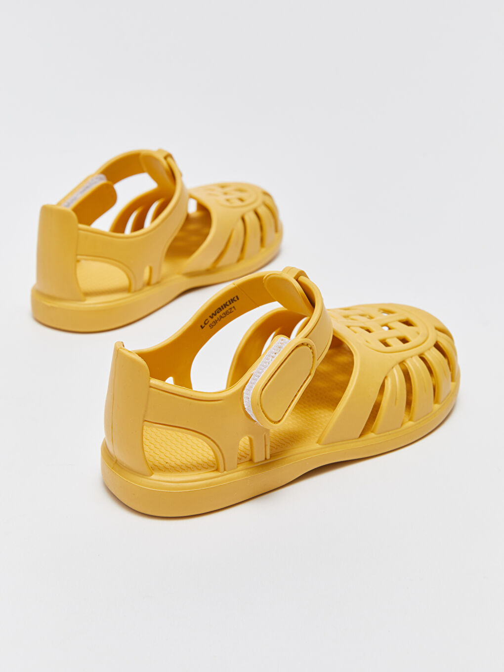 Sarı Cırt Cırtlı Erkek Bebek Sandalet-4