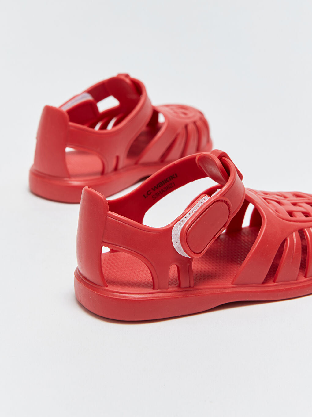 Kırmızı Cırt Cırtlı Erkek Bebek Sandalet-4