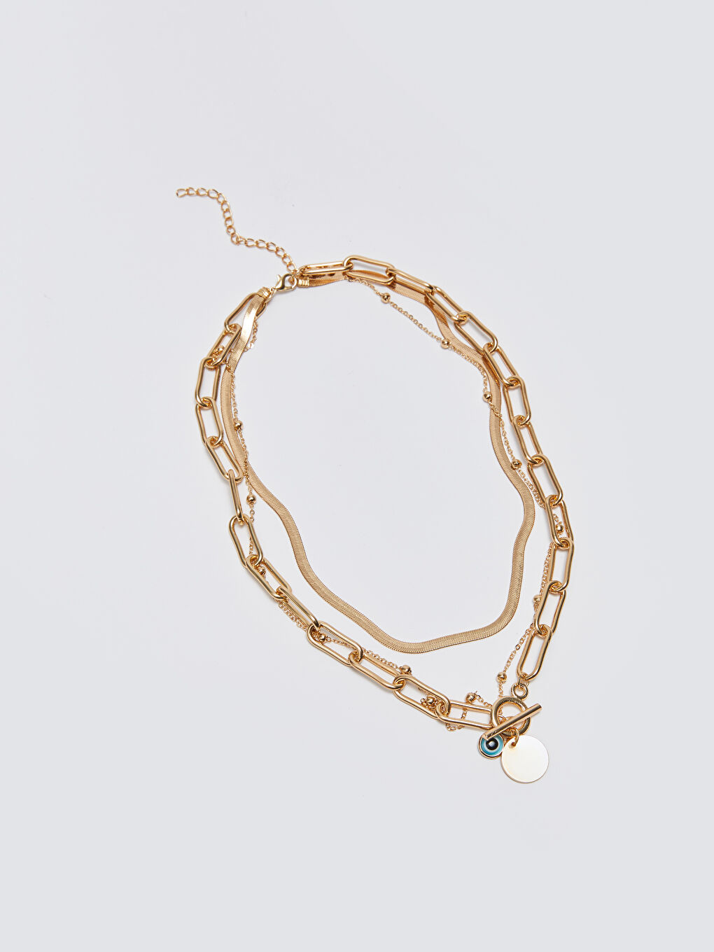 Karışık Kadın Boncuk Detaylı Zincir Kolye
