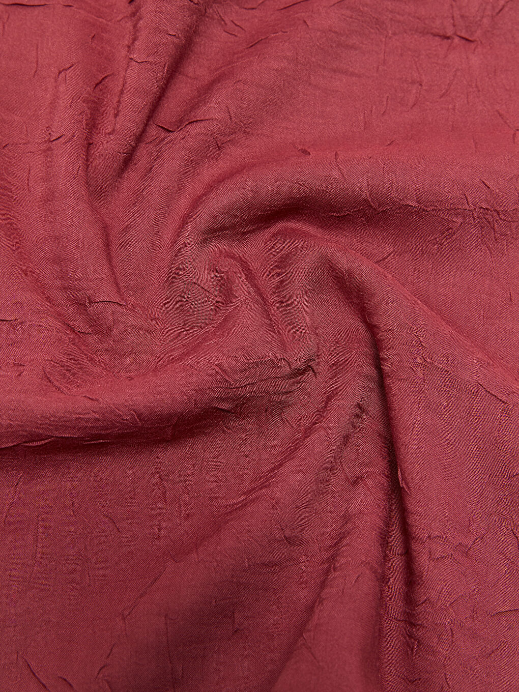 Bordo Kadın Kırışık Şal-1