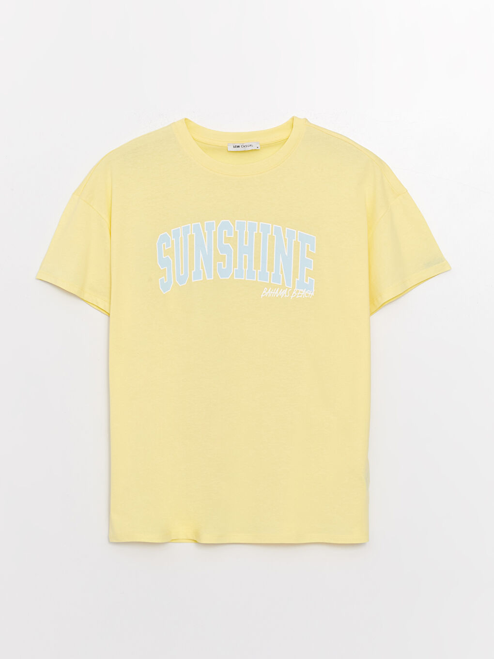 Crew Neck Printed Short Sleeve Oversize Women's T-Shirt-5