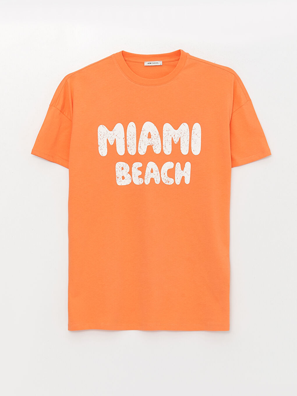 Crew Neck Printed Short Sleeve Oversize Women's T-Shirt-5