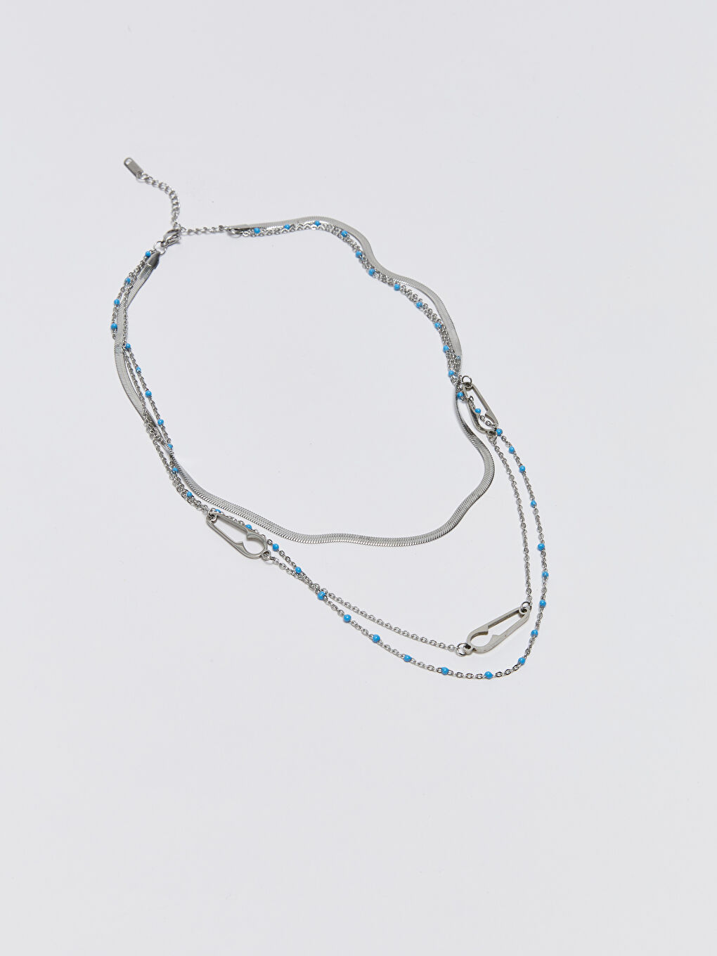 Karışık Kadın Boncuk Detaylı Zincir Kolye