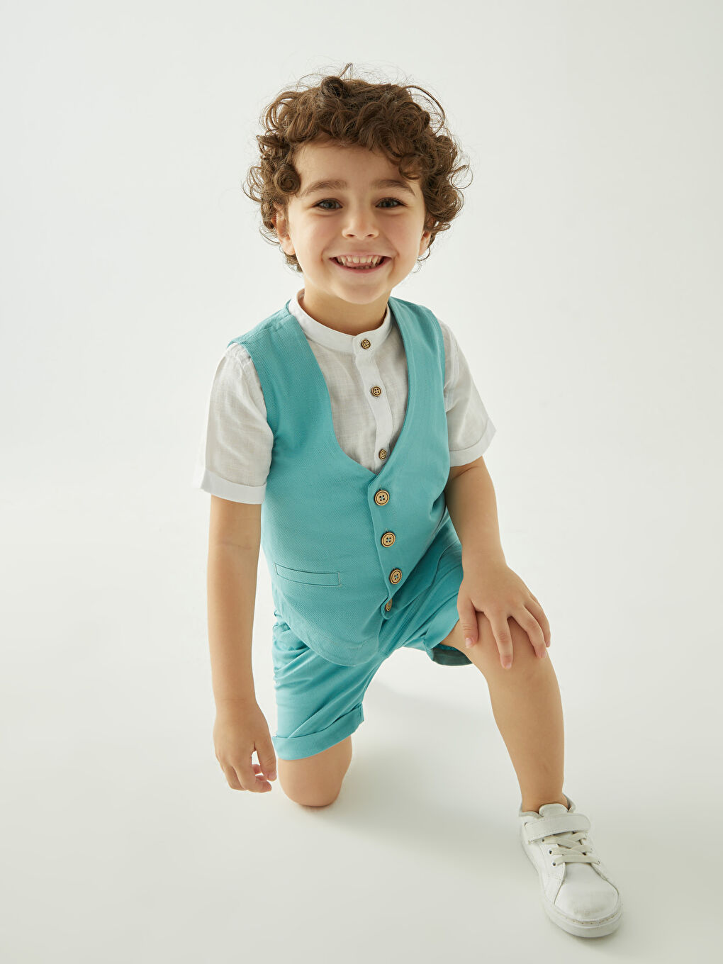 Grandad Collar Baby Boys' 3-Piece Set-3