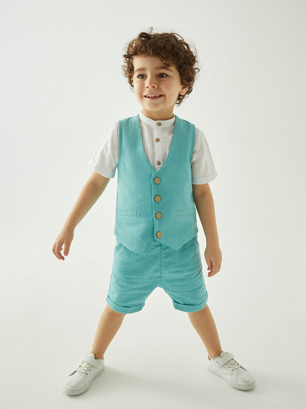 Grandad Collar Baby Boys' 3-Piece Set-2