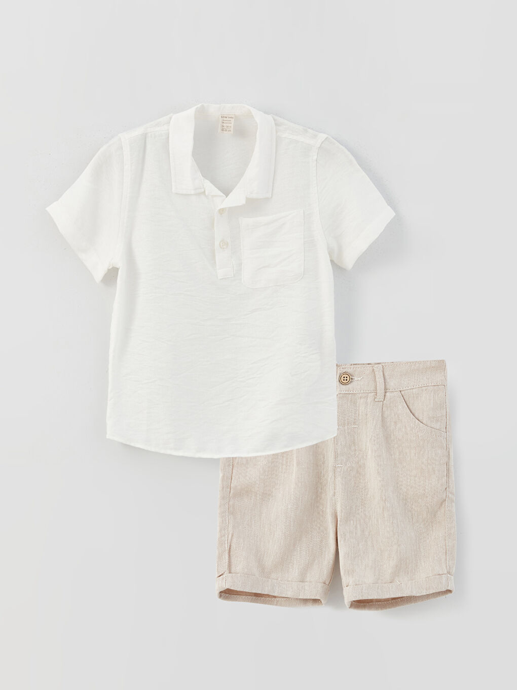 Beyaz Basic Erkek Bebek 2'li Takım-2