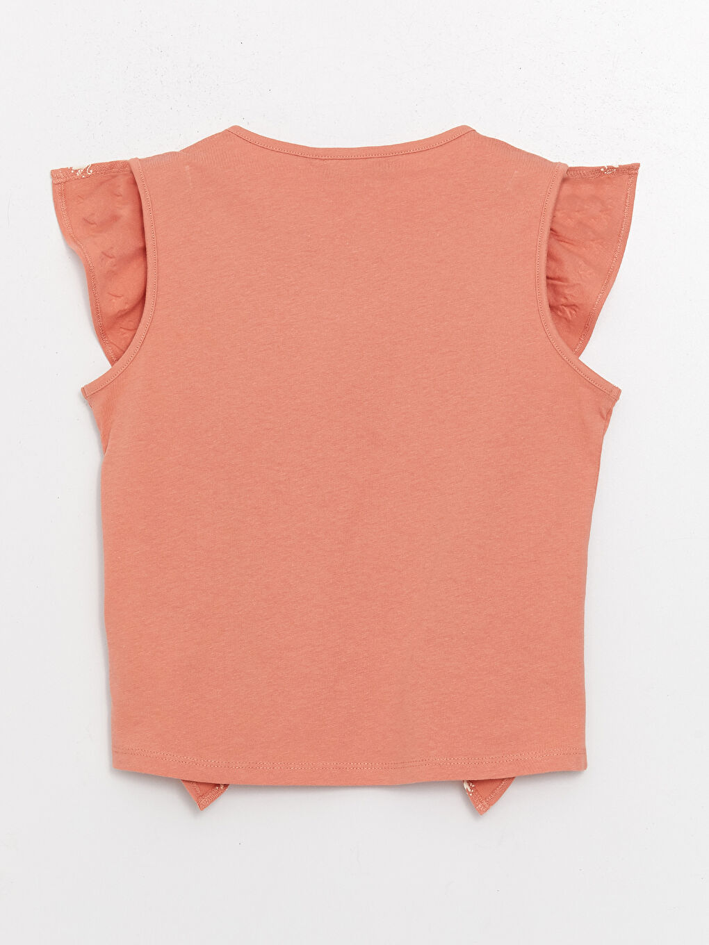 მრგვალი საყელო ნაბეჭდი გოგონებისთვის უმკლავო მაისური-1