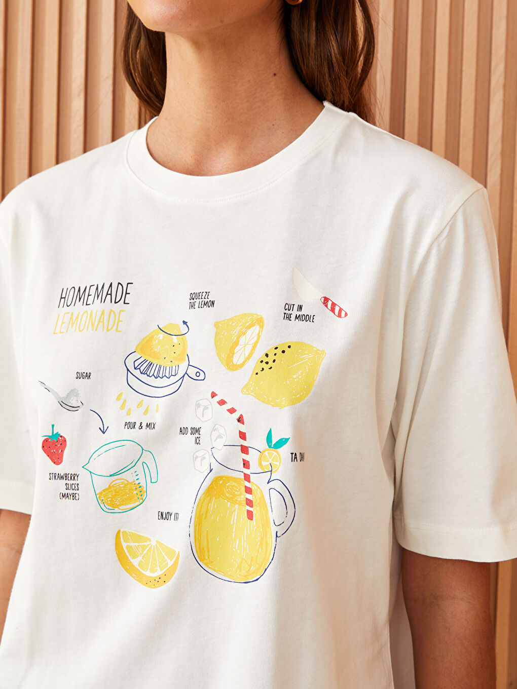 Crew Neck Printed Short Sleeve Women's Tunic-3