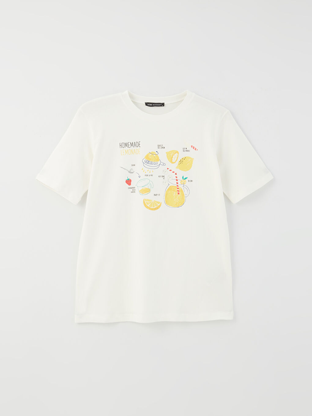 Crew Neck Printed Short Sleeve Women's Tunic-5