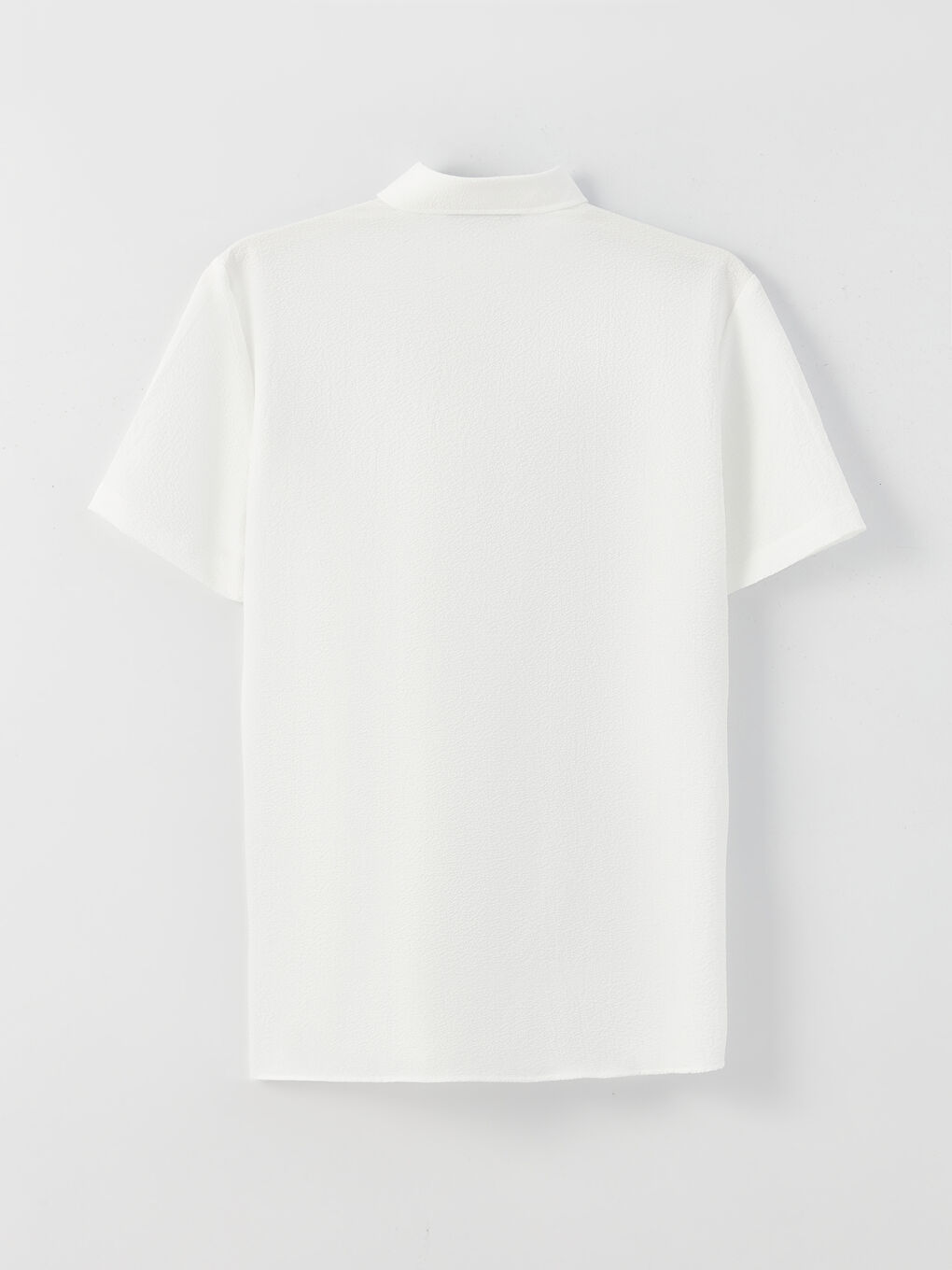 Beyaz Regular Fit Kısa Kollu Erkek Gömlek-5