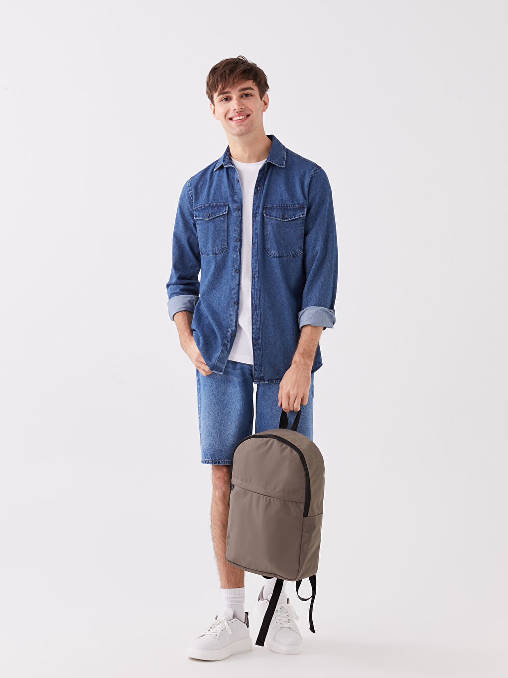 Gri Erkek Sırt Çantası-1