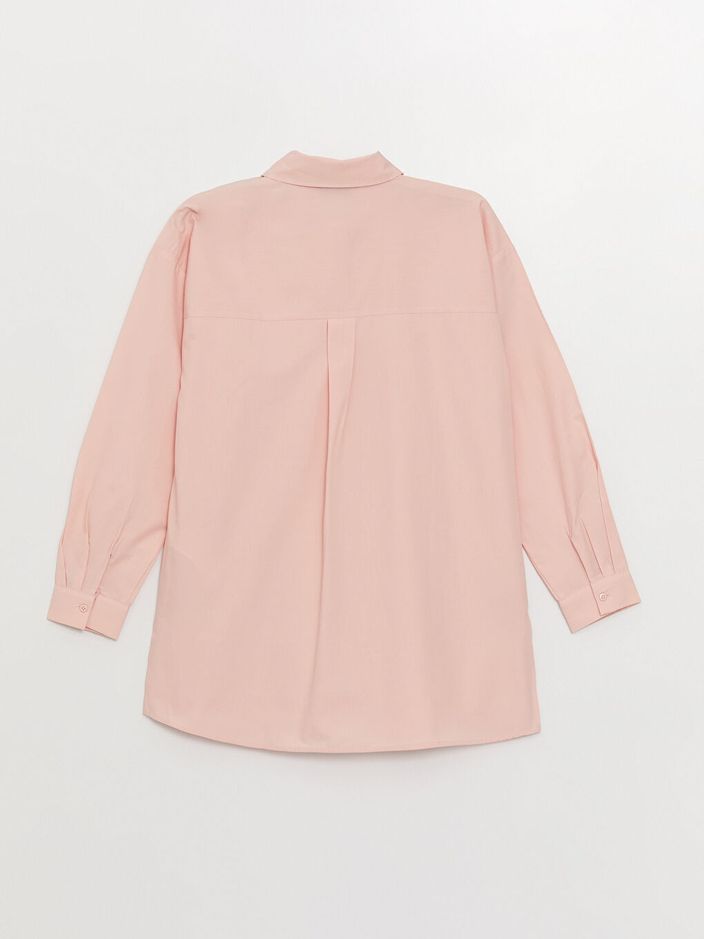 Plain Long Sleeve Oversize Poplin Women's Shirt Tunic-6